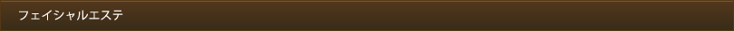フェイシャルエステ